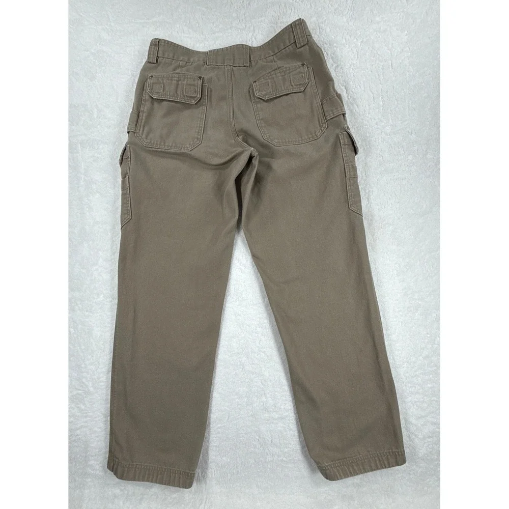 Duluth Trading Cargo Pants Mens 36 Brown Canvas Workwear Utility